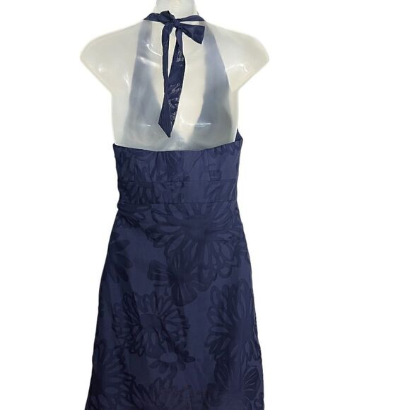 Lilly Pulitzer Navy Blue Ramona Ruffle Halter Mini Dress Size 2 - Picture 3 of 7